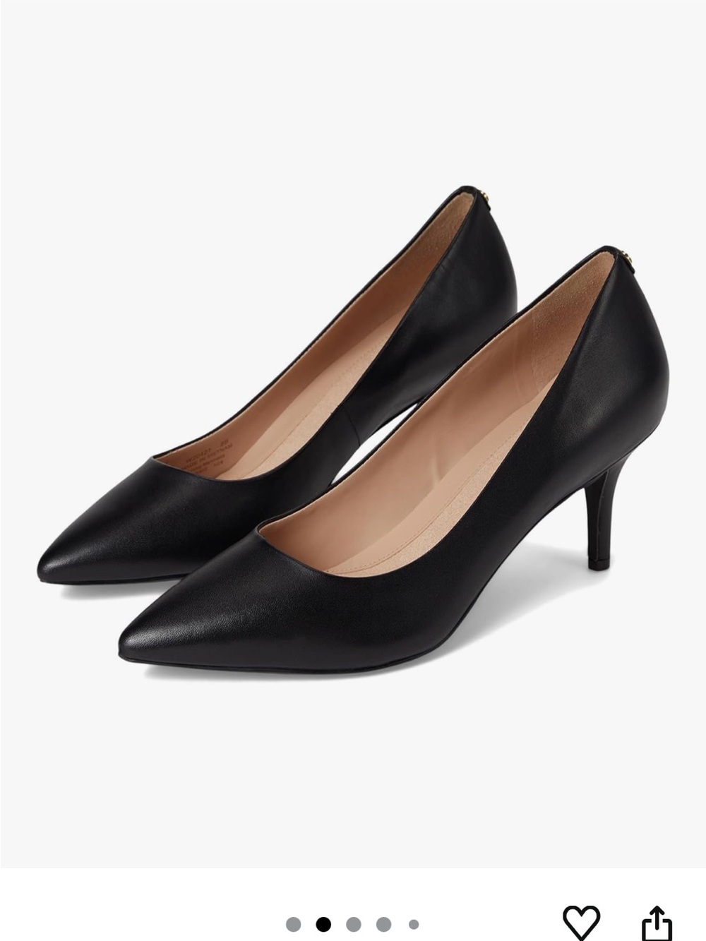 Cole Haan Black Leather Pointed Toe Stiletto Pumps size 8 New!!